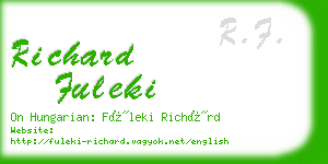 richard fuleki business card